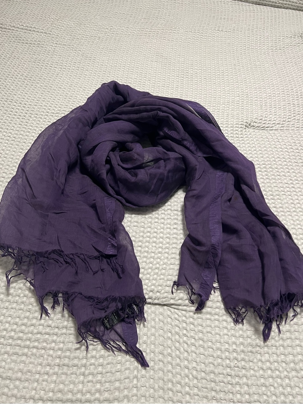 Emporio Armani Large Purple Scarf/Shawl